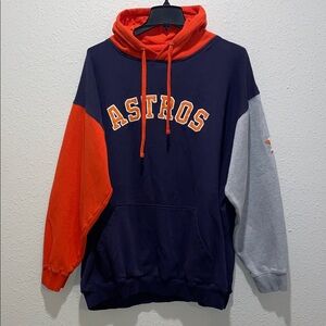 Fanatics Astros Tri-Color Hoodie - Navy, Orange, Gray